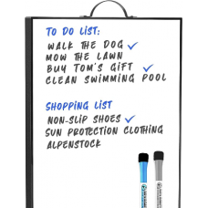 ANLIOTE Petit Tableau Blanc Effaçable à Sec 40 x 30 cm, Surface Magnétique et Cadre Aluminium pour Fixation au Mur. Mini T...