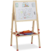 relaxdays Tableau Droit Enfant Blanc et pour Craie, réglable en Hauteur, chevalet en Bois, 102-135 x 55 x 52 cm, Nature, m... relaxdays Tableau Droit Enfant Blanc et pour Craie, réglable en Hauteur, chevalet en Bois, 102-135 x 55 x 52 cm, Nature, m...