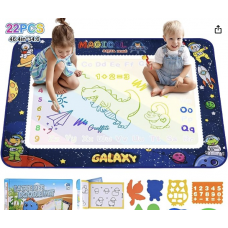 ROEXUN Tapis Dessin Enfant,120 * 90 Grand Tapis Magique Dessin Eau Réutilisable,Tapis de Dessin à L'eau pour Bébé avec Jeu...